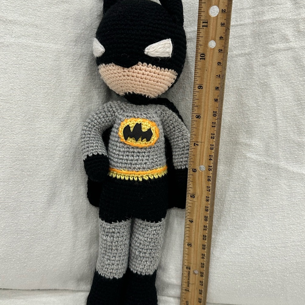 Handmade Batman Superhero Crochet Doll